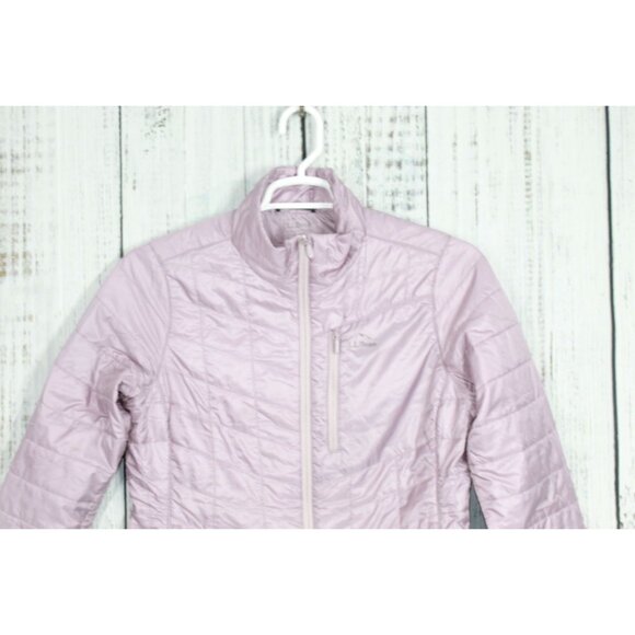 LL Bean Primaloft Packaway Hooded Jacket Vintage Lavender Size Medium - Picture 2 of 10